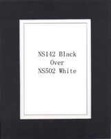 Pack of 32 8x10 Black/White Double Mats Mattes with White Core Bevel Cut for 5x7 Photo + Backing + Bags