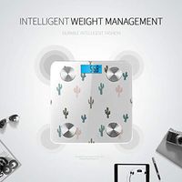 Bluetooth Body Composition Analyzer Cartoon Cute Green Potted Plant Cactus Weight Scale Kg Body Fat Composition Monitor Analyzer with Smartphone App for Body Management-396 Lbs