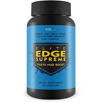 Elite Edge Supreme Testo No2 Boost - Energy and Circulation - Athletic Performance - Lean Muscle - Improved Male Energy - Improved Male Function - Feel Youthful Alpha Power