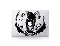 Grizzly Black Bear Growling Sticker Decal For MacBook Pro 13" 15" 17" Universal Sticker. 6 Year Guarantee
