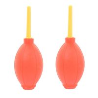 WSERE 2 Pack Rubber Bulb Air Duster Dust Blower Pump Cleaner, Safe for Camera Lens Keyboard Computer Screen Cell Phone Watch Shaver, Red