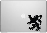 Scottish Rampant Lion - Scotland - Black Vinyl Decal for 13" Macbook
