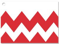 Red Chevron Stripe Theme Gift Cards3-3/4x2-3/4" (30 unit, 6 pack per unit.)