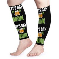 I Shamrock Beer Irish St Patrick's Day Calf Compression Sleeve for Men Women Unisex Calf Shin Splint Cramp Prevention Sturdy for Running Sports Outdoor Activities Work Gym Plane Pregnancy Daily Use