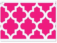 6 Pack Hot Pink Geo Graphics Theme Print Gift Enclosure Card Cards
