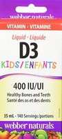 Webber Naturals Vitamin D3 Kids 400iu, 35mL