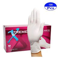 YL Examination Gloves 100PCS Food Grade Disposable Gloves Thicken Emulsion Beauty Food Dedicated Rubber Gloves