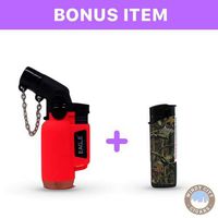 Angle Neon Eagle Jet Flame Butane Torch Lighter Refillable Windproof(Orange) & Free Lighter