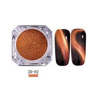 Hunputa Nail Art Powder,Cat Eye Nail Powder Neon Mirror Glitter Mirror Effect Rainbow Crystal Opal (B)