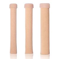Kalevel 3pcs Toe Sleeve Protectors Open Toe Tubes Gel Fabric Finger Caps for Corns, Blisters, Hammertoes (Mixed)