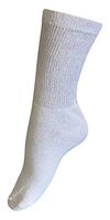 Diabetic Mens Crew Socks (3 Pack) 10-13, White, Made in The USA