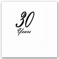 30 Years Classy Black Beverage Napkin (16 CT) by Partypro