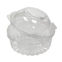 REY10841 - Plastic Bowls with Dome Lids, 8 Ounces, Clear, Round