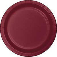 Club Pack of 240 Burgundy Disposable Paper Party Banquet Dinner Plates 10"