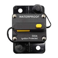 ANJOSHI 300Amp Circuit Breaker 50A-300A with Manual Reset Switch Waterproof Fuse Holder Inline Fuse Breaker for Trolling Motor Auto Car Marine Boat Bike Stereo Audio System Protection 12V-36VDC