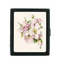 Perfection In Style Metal Cigarette Case Vintage Flowers Design 003