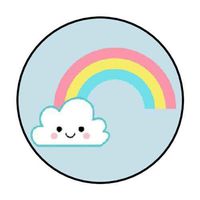 HotSaleStore Sticker Seals 48 Cloud Rainbow Envelope Seals Labels Stickers 1.2" Round