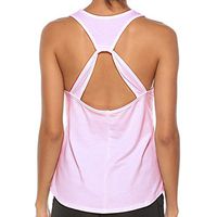 Fudule Women Tank Tops Back Open Workout Tops Quick Dry Vest Yoga Clothes Muscle Tanks Athletic Sleeveless Shirts