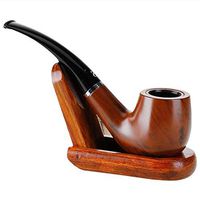 PeiQiH Tobacco Smoking Pipe Set, Portable Handmade Detachable are Curved Smooth Pipe Accessories Pipe Filters Scraper Stand Tobacco Pipes-red 143x32x45mm