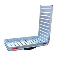 Titan Distributors Inc. Hitch Mounted Aluminum Carrier with Ramp for Mobility Wheelchairs Scooters Luggage