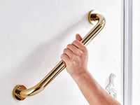 700Brass 20-Inch Grab Bar for Hotel/Motel/Home Shower Safety, Solid Brass, Polished Gold, Heavy-Duty Construction Armrest, Bathroom Bathtub Handrail