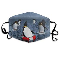 Face Mask Funny Penguin Swimming Ocean Lake Inspiring Cycling Half Face Earloop Dust Mask for Boys