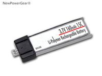 NewPowerGear 5pcs 3.7V 160mAh 15C LiPo Batteries Blade Replacement for E-Flite Blade mCX Micro Heli - EFLH2200 / EFLH2300 / EFLH2280 / EFLH2380