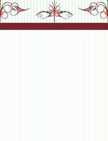 NEW Red Geometric Letterhead Stationery Paper 26 Sheets