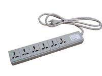 VCT USP600 - Universal Power Strip 6 Outlets 100V to 220V/250V and 3500 Watts Built-in Universal Surge Protector with Window Shutters and Circuit Breaker for Worldwide Use