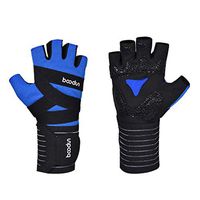 Exceart Gym Gloves Outdoor Sports Gloves Fngerless Exercise Gloves Climbing Half Finger Glove for Woman Man Outdoor Training Fitness Gym Yoga Camping (Size S/M, Black Blue)