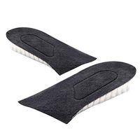 SUPVOX Height Increase Insole Half Elevator Insole Invisible Heel Inserts Shoe Lift for Men Women Sport (Blackï¼‰