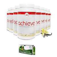 Zrii Achieve Protein Shake French Vanilla - 8 Bottles (30 Servings, 39.16 oz. per Bottle) (Exp 08/2020) + Free Biowellz LongJack Tongkat Ali Essence 1 Box (Exp 05/2021)