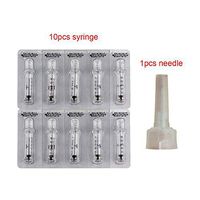 JYY 10PCS Replacement Hyaluron Aicd Pen Accessories,Non Invasive Wrinkle Removal Syringe Injection Atomizer Tool (10pcs 0.3ml Ampoule Head +1pc Taking Medicine Needle)
