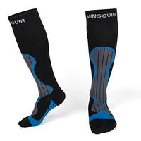 Vinsguir Compression Socks (20-30mmHg) for Men & Women, Best For Running, Athletic, Medical, Pregnancy and Travel (Blue, Large)