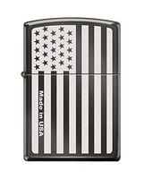 Zippo Flag Black Ice Windproof Pocket Lighter New