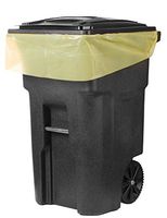 Plasticplace 64-65 Gallon Trash Can Liners for Toter │ 1.5 Mil │ Yellow Heavy Duty Garbage Bags │ 50” x 60” (50 Count)