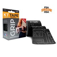 KT Tape Grip Tape - Roll of 40 Abrasion Control and Finger Protection Kinesiology Tape Strips, Black