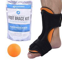 Plantar Fasciitis Night Splint Arch Support - Healing Wonders Foot Brace Kit [With Massage Ball] Pain Night Splints and Tendon Stretcher for Planter Fascitis, Achilles Tendonitis, Heel Spur Relief