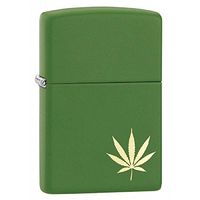 Zippo Personalized Message Engraved on Backside Customized Edgy Lighter Windproof Lighter (Leaf Moss)