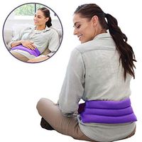 My Heating Pad for Cramps and Lower Back Pain Relief with Full Body Strap | Perfect Microwave Heating Pad for Sore Muscles, Stress Relief, and Relaxation | American Made Hot Packs for Pain (Purple)
