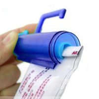 Toothpaste Dispenser, Pollyhb HOT Bathroom Home Rolling Squeezer Toothpaste Dispenser Tube Sucker Hanging Holder (Blue)