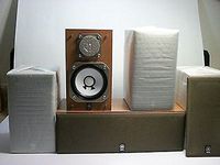 Yamaha NS-P10MM 4 x 3.5-Inch 2 Way Satellites with Dual 3.5-Inch 2 Way Center Channel 5 Speaker Suround Sound System 100W Max Cherry