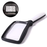 Hand Held Reading 3X Magnifying Glass with 5 LED Light Folding Large Magnifier for Reading Small Prints, Book
