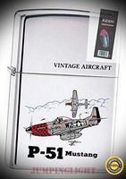 250 p-51 Mustang American ww2 Airplane Full Size Lighter with Flint Pack - Premium Lighter Fluid (Comes Unfilled) - Made in USA!
