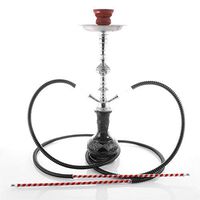 Hookah 20" Black 2 hose shisha nargila bar narguile nargile best prices ever