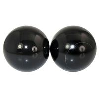 HEALIFTY 2Pcs Manual Massage Ball Stone Massage Ball Hand Exercise Ball for Stress Relief (Black)