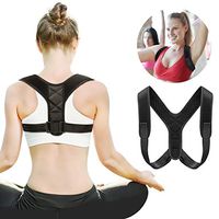 ISbonusIS Adjustable Posture Corrector Back Shoulder Support with Belt for Men & Women