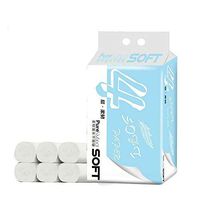 Soft Roll Towels Paper, 6 Roll 3-PLY Skin-Friendly Toilet Paper Standard Rolls Paper Towel Roll for Kitchen Household