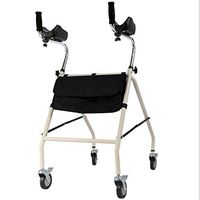 LTLHXM Lightweight Folding 4 Wheel Rollator Walker Ergonomic Handles Walking Frame and Carry Bag Adjustable Height Mobility Aid Helps with Walking Independently Elderly Grandparents Disabled Injured