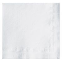 Hoffmaster 010102 Premium Beverage Napkin, Greek Key Embossed, 3-Ply, 1/4 Fold, 10" Length x 10" Width, White (Case of 800)